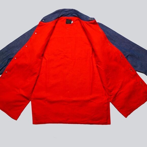 60s Vintage Sears Roebucks Blanket Lined Denim Coat Jacket - Picture 6 of 8